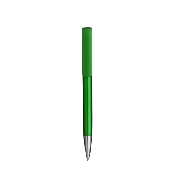 Immagine Penna twist in plastica con fusto metallizzato, stand portacellulare