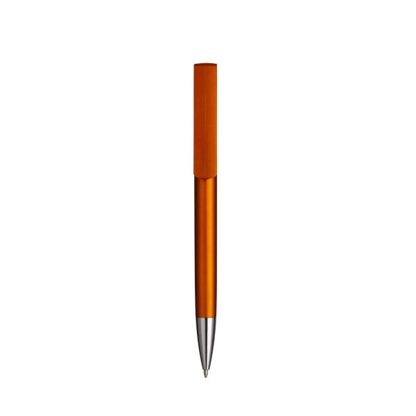 Immagine Penna twist in plastica con fusto metallizzato, stand portacellulare