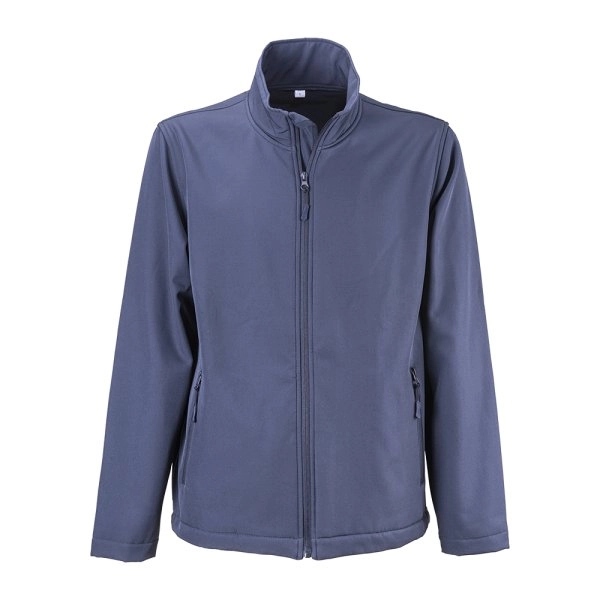 Giacca softshell con inteno in polar, due tasche laterali e chiusura con zip