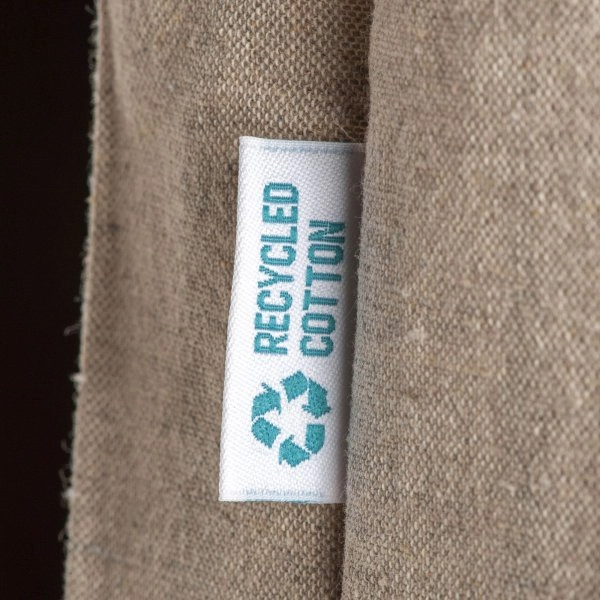Immagine Shopper in cotone riciclato 190 g/m2, manici lunghi e soffietto