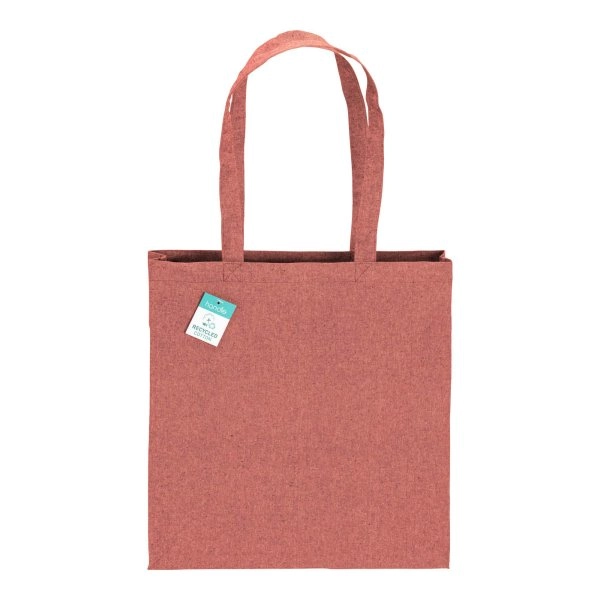 Immagine Shopper in cotone riciclato 190 g/m2, manici lunghi e soffietto