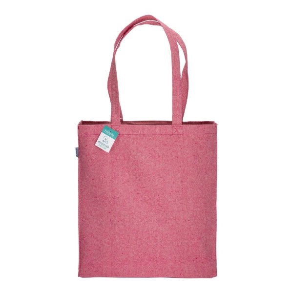 Immagine Shopper in cotone riciclato 280 g/m2, manici lunghi e soffietto