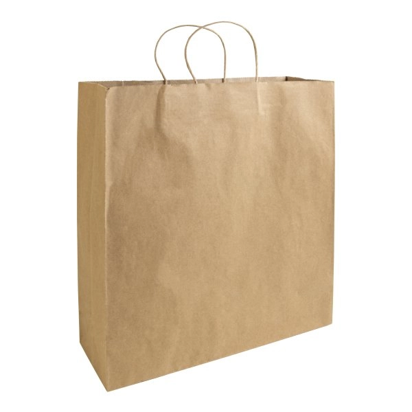 Shopper in carta riciclata 100 gr/m2 con soffietto