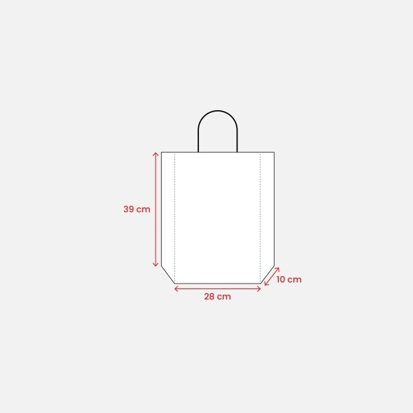 Immagine Shopper in carta riciclata 100 gr/m2 con soffietto