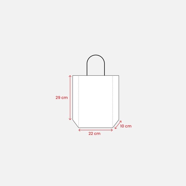 Immagine Shopper in carta 100 gr/m2 con soffietto