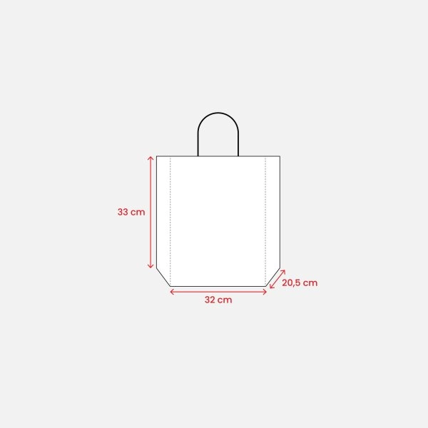 Immagine Shopper in carta 100 gr/m2 con soffietto