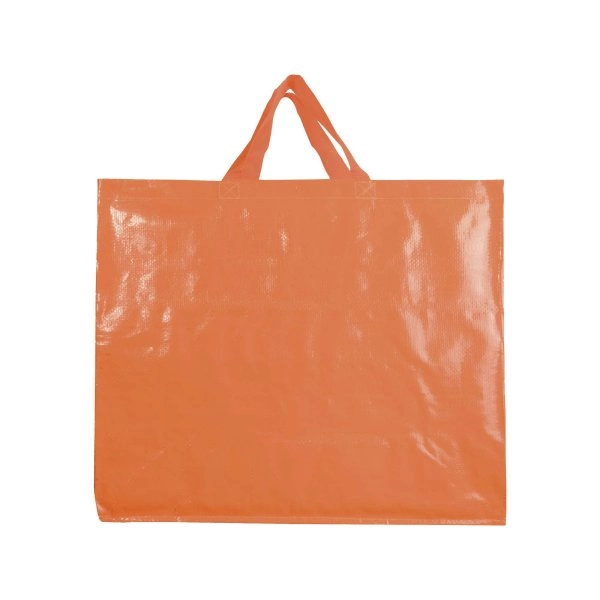 Immagine Shopper in PP riciclato laminato 120g/m2, manici corti e soffietto