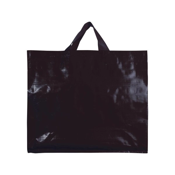 Immagine Shopper in PP riciclato laminato 120g/m2, manici corti e soffietto