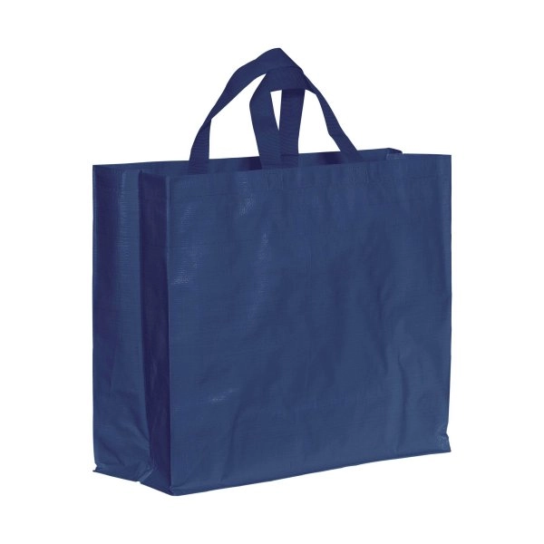 Immagine Shopper in PP riciclato laminato 120g/m2, manici corti e soffietto