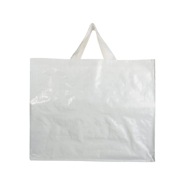Immagine Shopper in PP riciclato laminato 120g/m2, manici corti e soffietto
