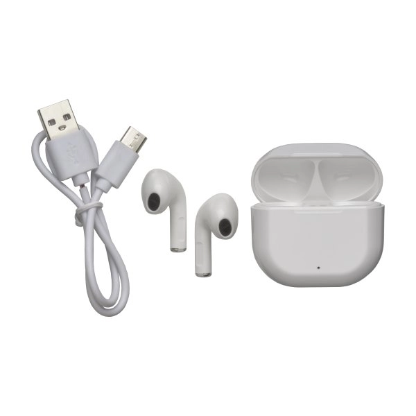 Immagine Auricolari bluetooth v 5.0 in R-ABS con box di ricarica e microfono integrato