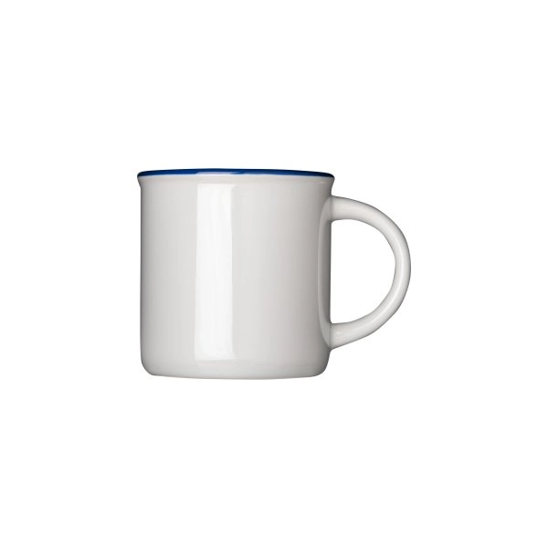 Immagine Tazza vintage in ceramica da 240 ml con rivestimento per sublimazione. e bordo colorato
