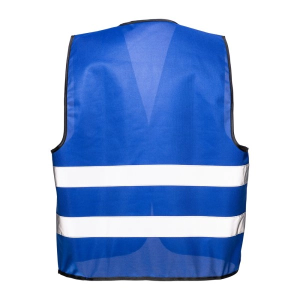 Immagine Gilet promozionale in poliestere con nastro riflettente e chiusura con velcro