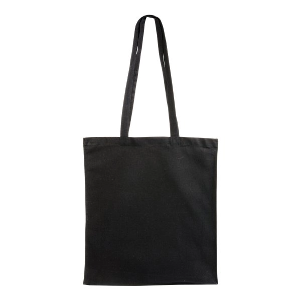 Immagine Shopper in cotone/poliestere riciclato 180 g/m2, manici lunghi e soffietto
