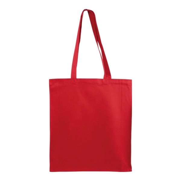Immagine Shopper in cotone/poliestere riciclato 180 g/m2, manici lunghi e soffietto