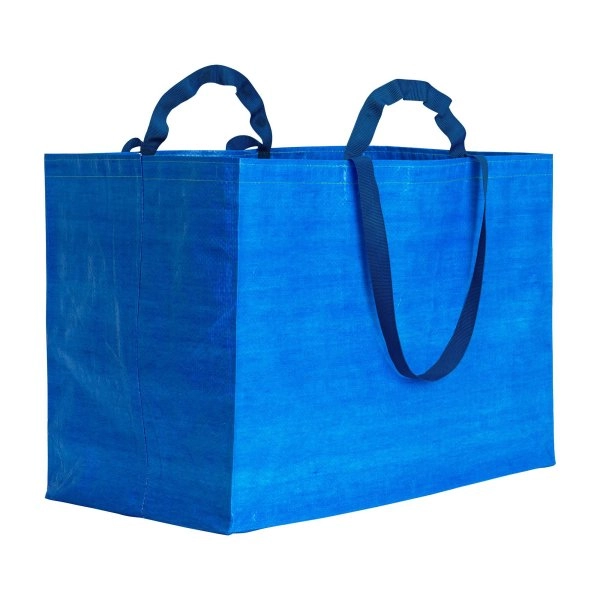 Shopper maxi in polipropilene riciclato con manici doppi a nastro (corti e lunghi)