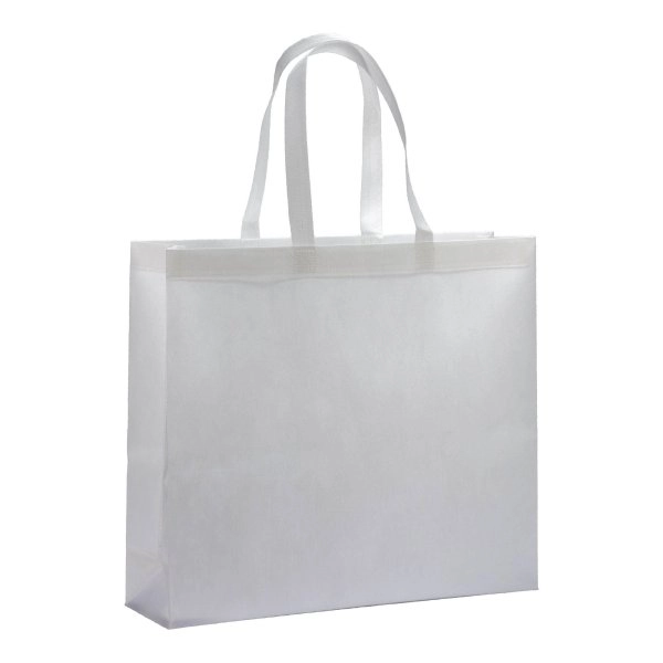Immagine Shopper termosaldata in R-pet 80 g/ m2 con soffietto