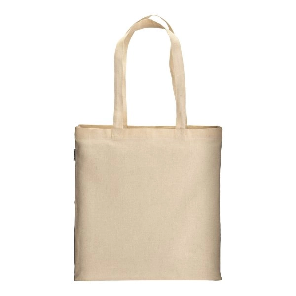 Immagine Shopper in cotone biologico 220 g/m2, manici lunghi e soffietto