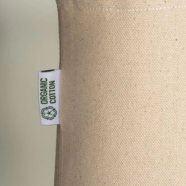 Immagine Shopper in cotone biologico 220 g/m2, con manici lunghi e soffietto alla base