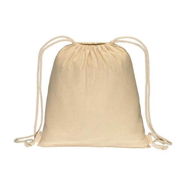 Immagine Zainetto in cotone 180 g/m2, con chiusura a strozzo