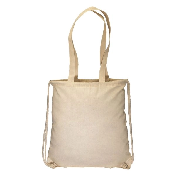 Immagine Zainetto in cotone 135 g/m2, con chiusura a strozzo e manici