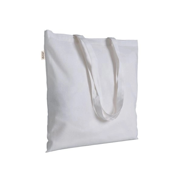 Immagine Borsa shopper in cotone riciclato 120 g/m2, manici lunghi
