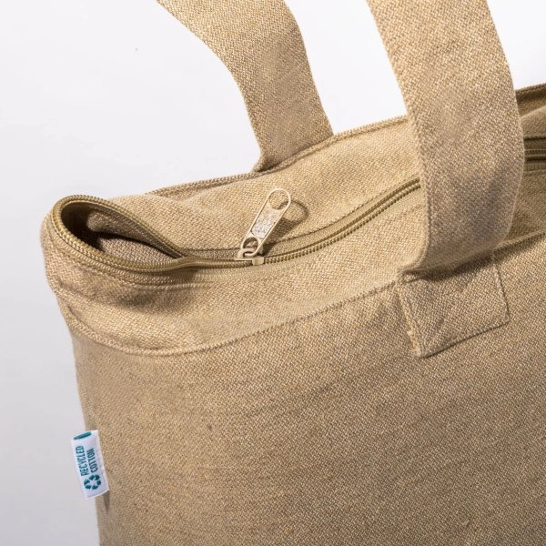 Immagine Shopper con soffietto in cotone riciclato 280 g/m2