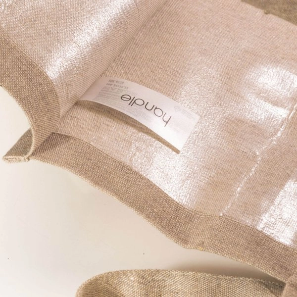 Immagine Shopper in cotone riciclato 120 g/m2 con interno laminato in PP