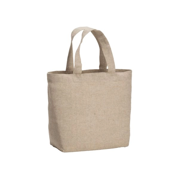 Immagine Shopper in cotone riciclato 150 g/m2 con manici corti
