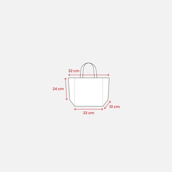 Immagine Shopper in cotone riciclato 150 g/m2 con manici corti