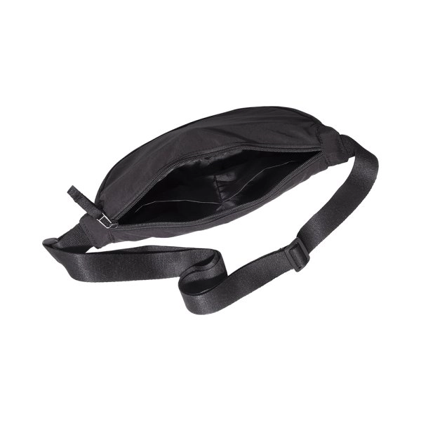 Immagine Borsa rotonda in nylon con tracolla regolabile, chiusura con zip