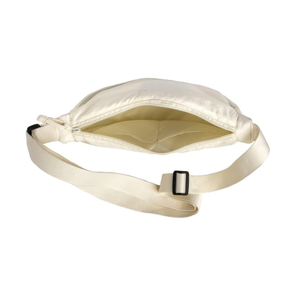 Immagine Borsa rotonda in nylon con tracolla regolabile, chiusura con zip