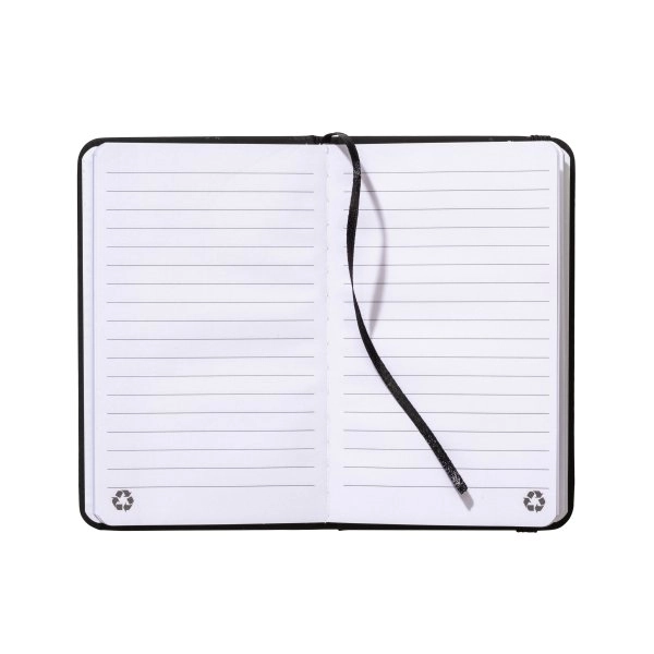 Immagine Quaderno con copertina in PU riciclato con fogli a righe (80 pag.)