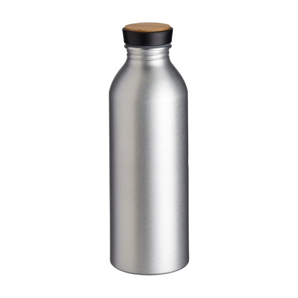 Immagine Borraccia in alluminio con tappo con inserto in bambù, 500 ml