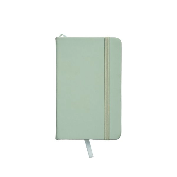 Quaderno con copertina in PU in colori pastello ed elastico di chiusura