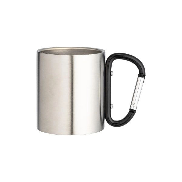 Immagine Tazza in acciaio con manico in alluminio a moschettone, 200 ml