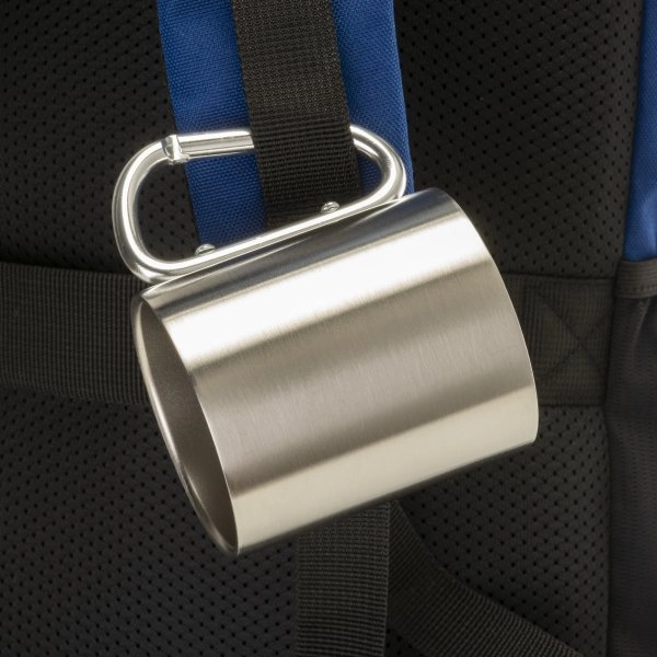 Immagine Tazza in acciaio con manico in alluminio a moschettone, 200 ml