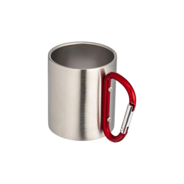 Immagine Tazza in acciaio con manico in alluminio a moschettone, 200 ml