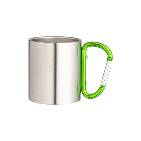 Immagine Tazza in acciaio con manico in alluminio a moschettone, 200 ml