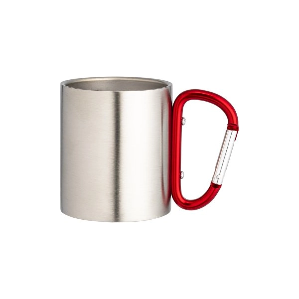 Immagine Tazza in acciaio con manico in alluminio a moschettone, 200 ml