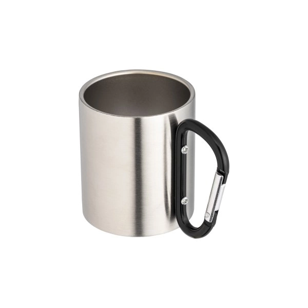 Immagine Tazza in acciaio con manico in alluminio a moschettone, 200 ml