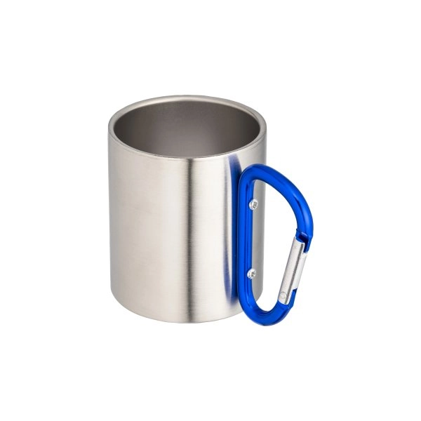 Immagine Tazza in acciaio con manico in alluminio a moschettone, 200 ml