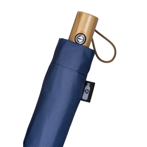 Immagine Mini ombrello automatico in R-PET con manico in bambù