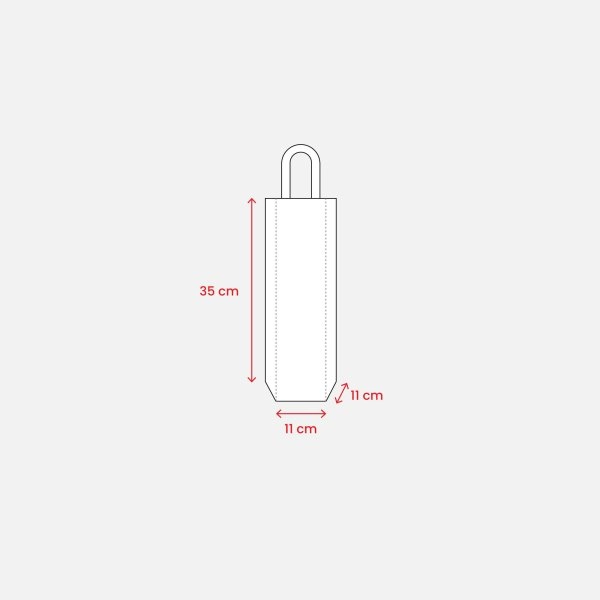 Immagine Borsa porta bottiglia singola in cotone riciclato da 250 g/m2