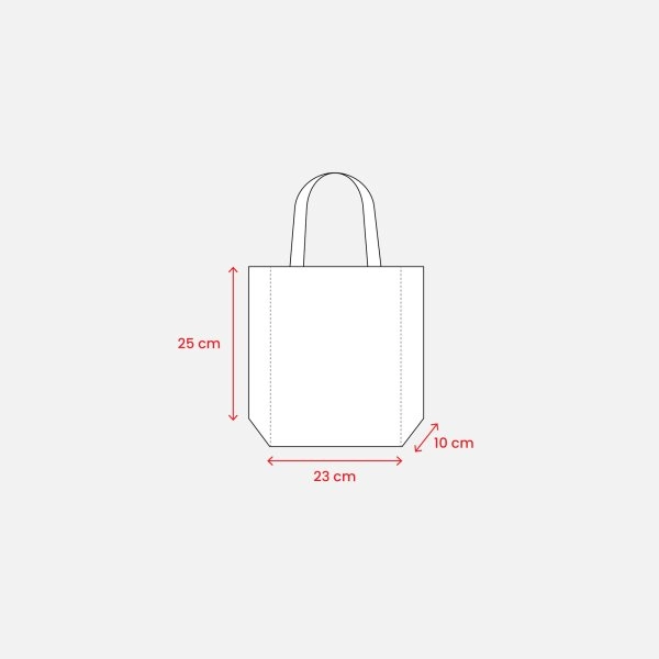 Immagine Borsa shopper in PET riciclato da 80 g/m2 (TNT R-PET) termosaldata