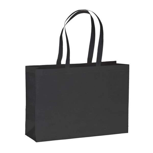 Immagine Borsa shopper in PET riciclato da 100 g/m2 (TNT R-PET) termosaldata