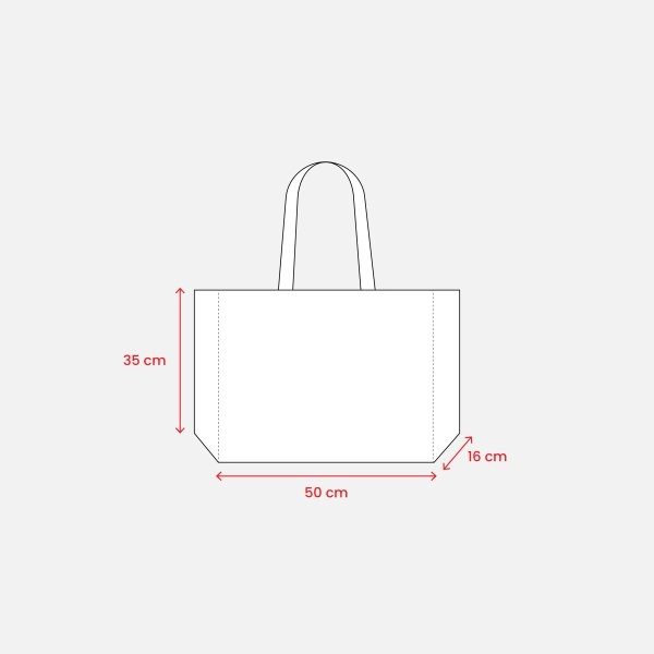 Immagine Borsa shopper in PET riciclato da 100 g/m2 (TNT R-PET) termosaldata