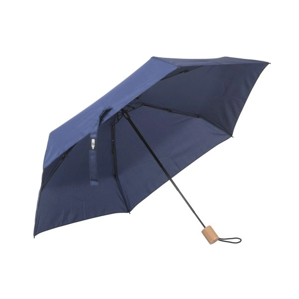 Immagine Mini ombrello manuale in R-PET con manico di legno