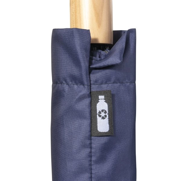 Immagine Mini ombrello manuale in R-PET con manico di legno
