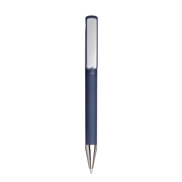 Immagine Penna twist in plastica gommata. Clip idonea a stampa laser tono su tono